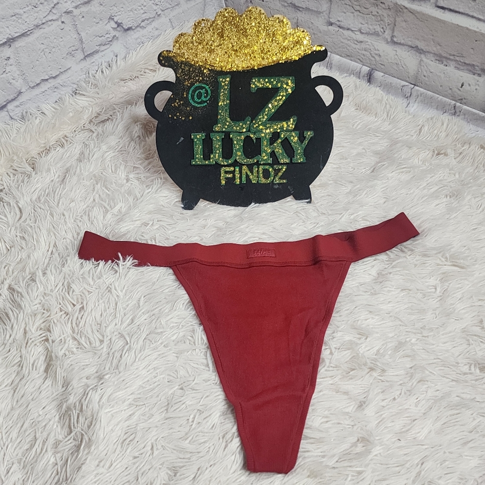 SKIMS COTTON RIB THONG/3X/ BRICK/ NWT